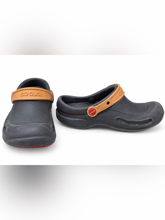 CROCS Shoes - Crocs Bistro Black body with a tan strap